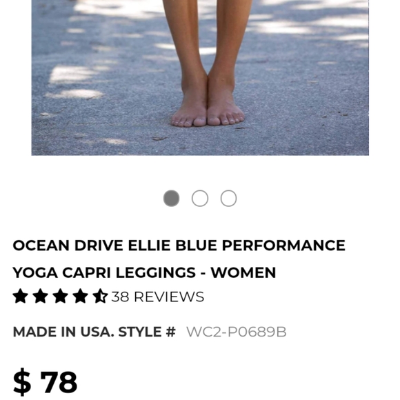 Ocean Drive Ellie 💙 Blue Pineapple Leggings 🎁 😊 NWT - Picture 7 of 7